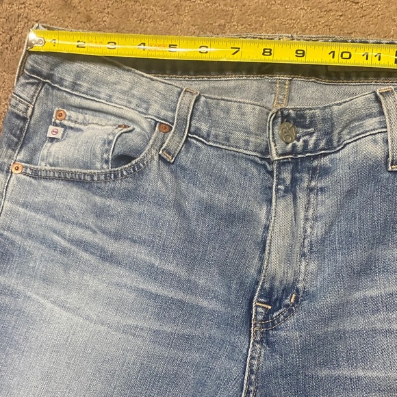 AG Adriano Goldschmied  Slouchy Slim 32R Relaxed Denim Jeans - Light Blue - Picture 9 of 15